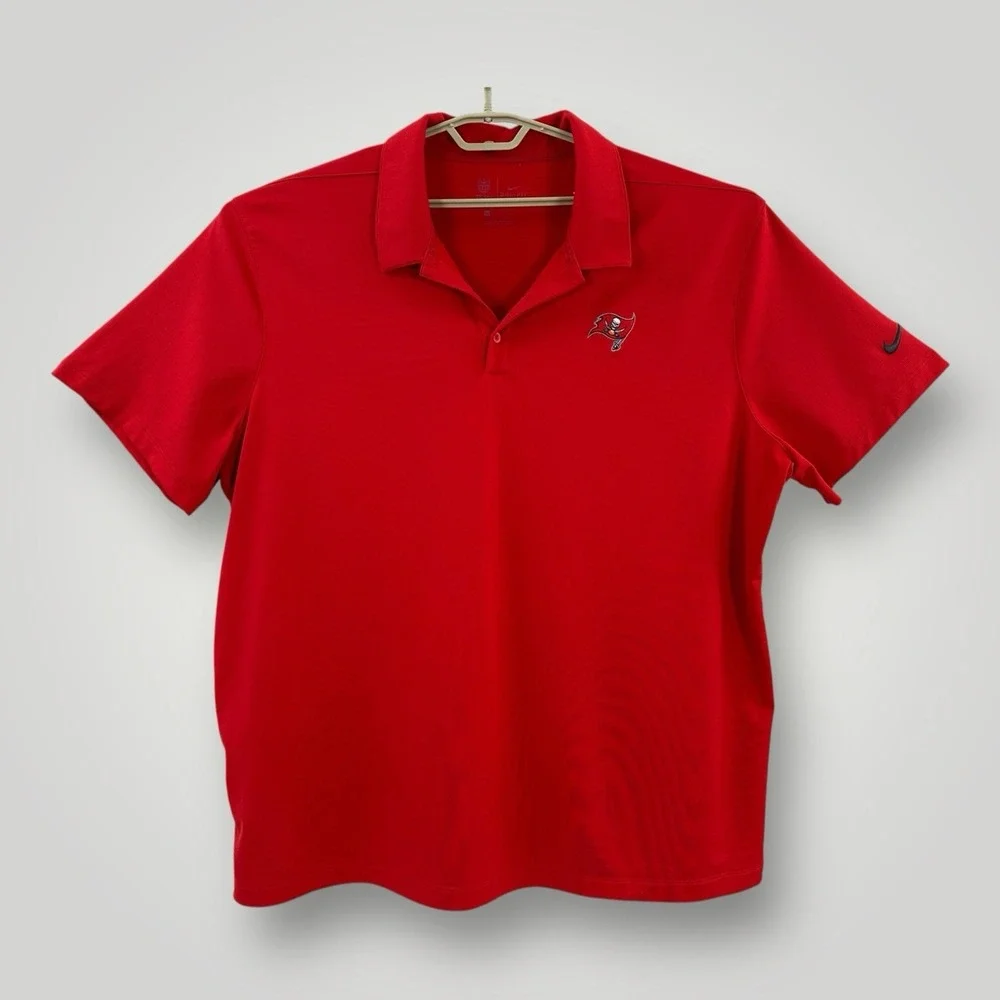 Tampa Bay Buccaneers Nike NFL On Field Dri-Fit‎ Polo Men's 3XL Red Short Sleeves